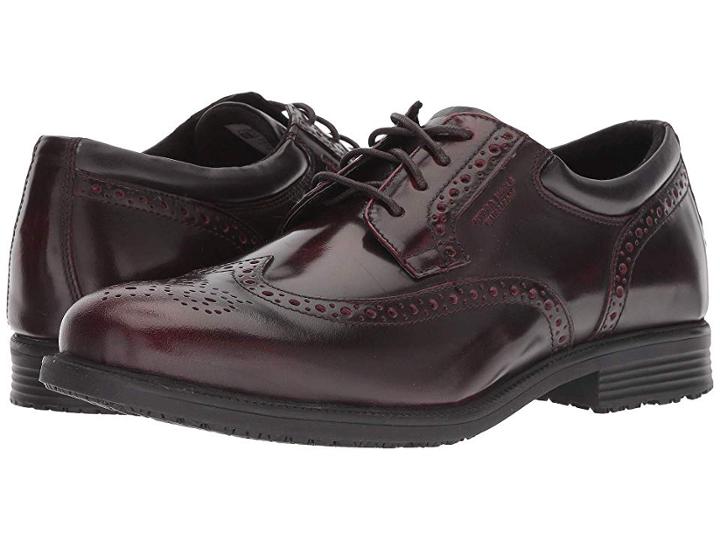 Rockport Essential Details Waterproof Wing Tip (cordovan) Men's Lace Up Cap Toe Shoes
