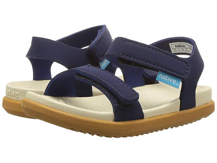 Native Kids Shoes Charley (toddler/little Kid) (regatta Blue/bone White/toffee Brown) Kids Shoes