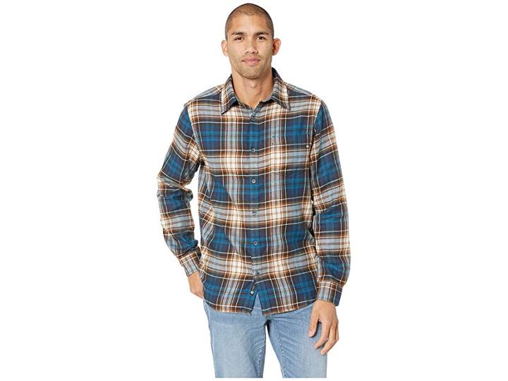 Marmot Fairfax Midweight Flannel Long Sleeve (vintage Navy) Men's Long Sleeve Button Up