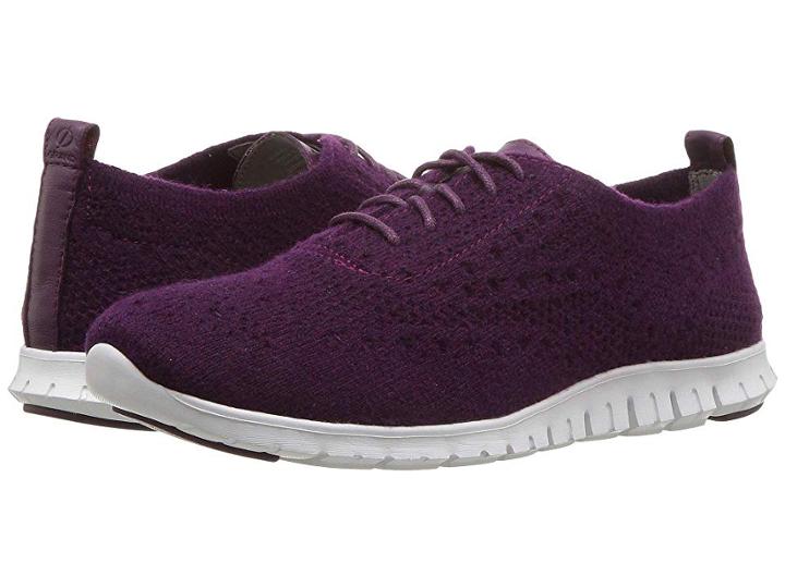 Cole Haan Zerogrand Stitchlite Oxford (winter Bloom Wool Knit/optic White) Women's Lace Up Casual Shoes