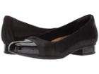 Clarks Keesha Rosa (black Nubuck/black Patent Leather Combination) Women's 1-2 Inch Heel Shoes