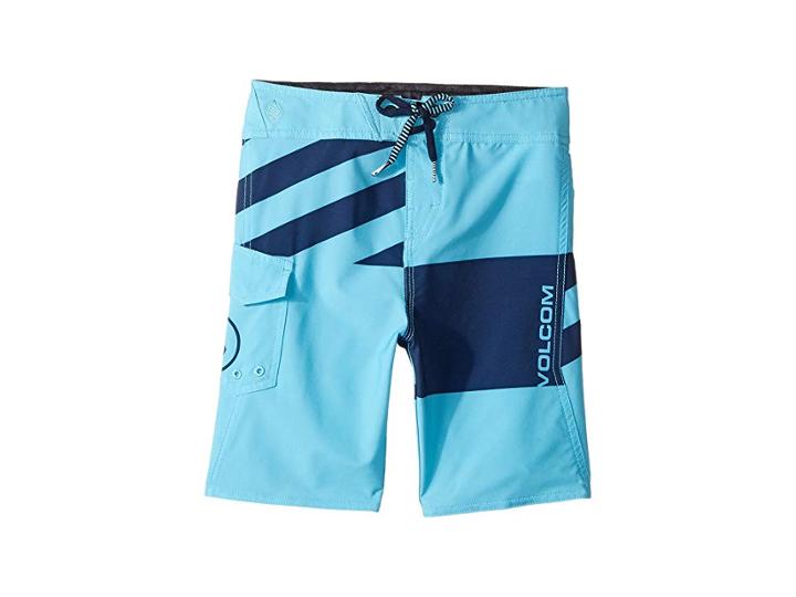 Volcom Kids Logo Party Pack Mod Boardshorts (toddler/little Kids) (dusty Aqua) Boy's Swimwear