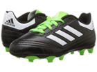 Adidas Kids Goletto Vi Fg Soccer (little Kid/big Kid) (core Black/footwear White/solar Green) Kids Shoes