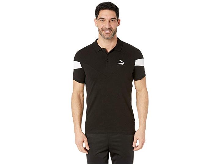 Puma Iconic Mcs Polo (puma Black) Men's Short Sleeve Pullover