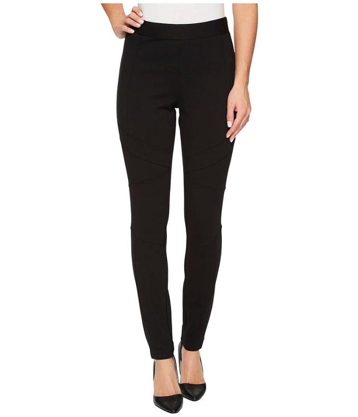 Tribal Pull-on Ponte Leggings W/ Multi Cuts In Black (black) Women's Jeans