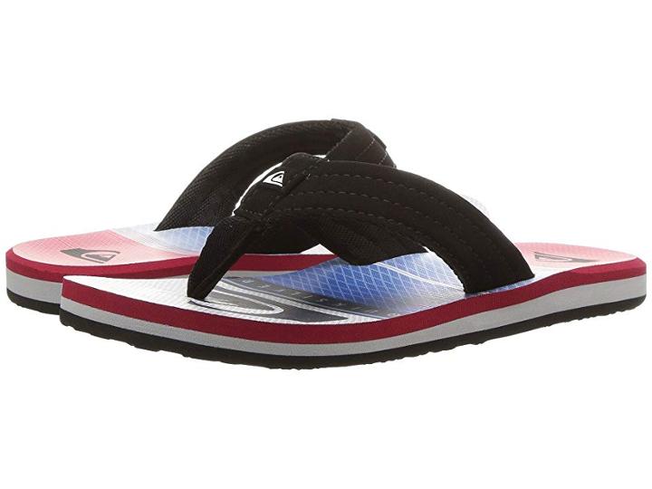 Quiksilver Kids Carver Print (toddler/little Kid/big Kid) (black/red/blue) Boys Shoes