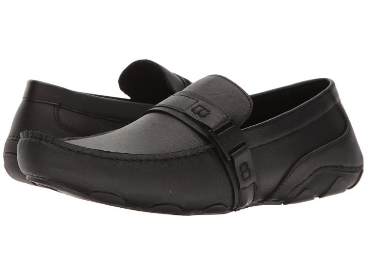 Kenneth Cole Unlisted String Along (black Saffiano) Men's Shoes