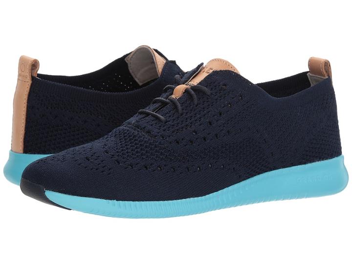 Cole Haan 2.zerogrand Stitchlite Oxford (marine Blue Knit/bluefish) Women's Shoes