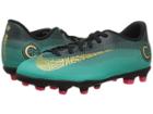 Nike Kids Mercurial Vapor 12 Club Cr7 Mg Soccer (little Kid/big Kid) (clear Jade/metallic Vivid Gold/black) Kids Shoes
