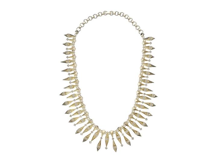 Kendra Scott Cici Necklace (gold Metal/white Cz) Necklace
