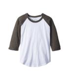 Chaser Kids Vintage Jersey Baseball Tee (little Kids/big Kids) (white/canteen) Boy's T Shirt