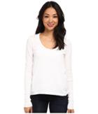 Alternative Scoop Neck T-shirt Long Sleeve (white) Women's T Shirt