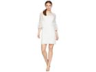 Lauren Ralph Lauren Petite 138a Filigree Striped Obelix 3/4 Sleeve Day Dress (white) Women's Dress