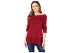 Ivanka Trump Cowl Neck Long Sleeve Sweater (ruby) Women's Sweater