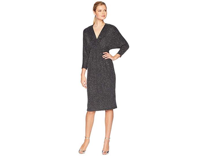 Maggy London Multi Glitter Dolman Midi Dress (silver Multi) Women's Dress