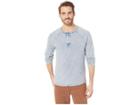 Lucky Brand Long Sleeve Henley Tee (blue) Men's T Shirt