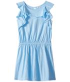 Splendid Littles Flounce Dress (big Kids) (blue Bell) Girl's Dress