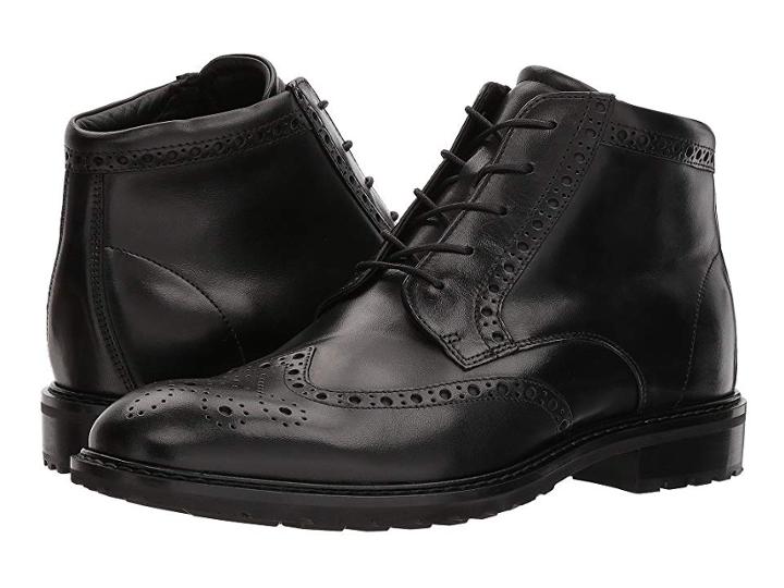 Ecco Vitrus I Wingtip Boot (black) Men's Dress Lace-up Boots