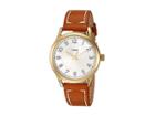Timex New England Leather Strap (tan/gold Tone/cream) Watches
