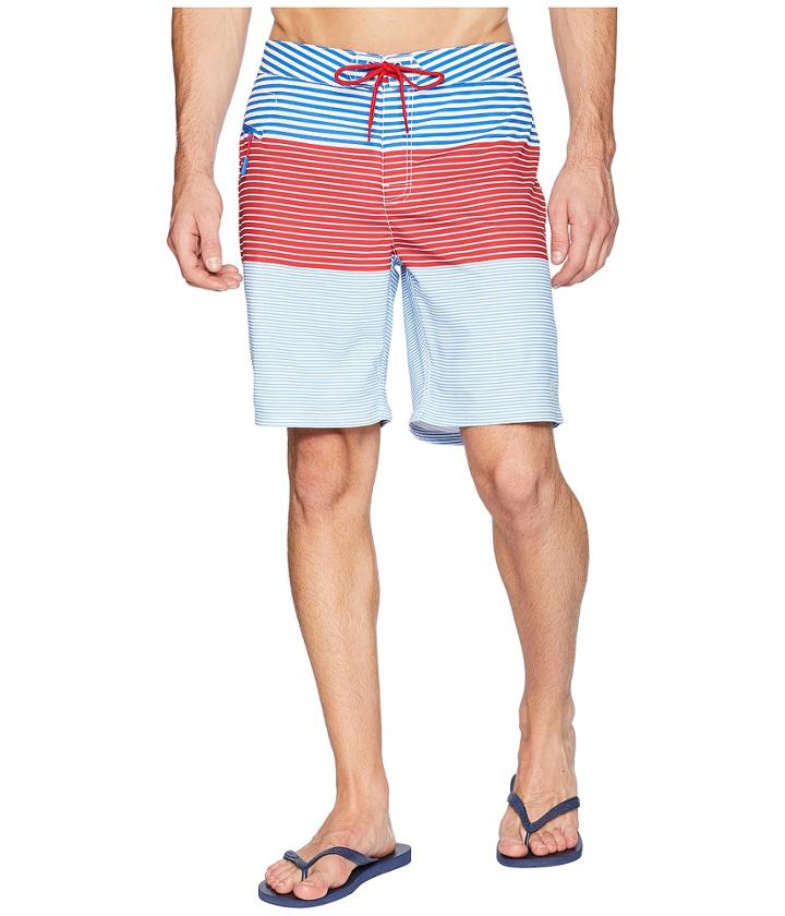 Vineyard Vines Whale Harbor Stripe Boardshorts (spinnaker) Men's Swimwear