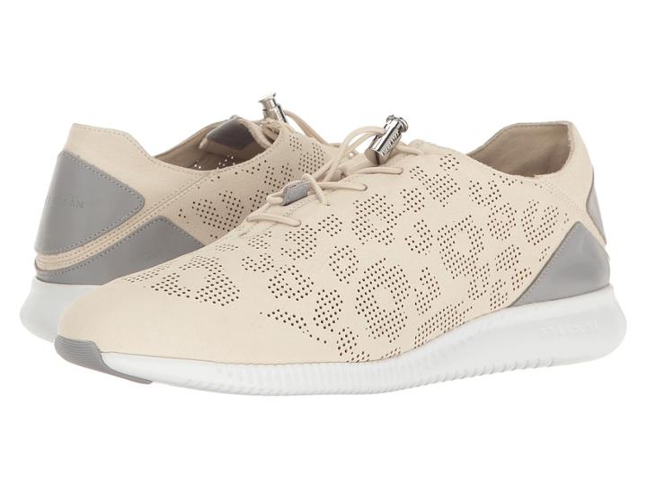 Cole Haan Studiogrand Pg Trn (sandshell Perf Ocelot Nubuck/sleet Leather/optic White) Women's Shoes