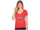 Champion College Georgia Bulldogs University V-neck Tee (scarlet) Women's T Shirt
