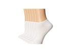 Hue Microfiber Liner 6 Pair Pack (white) Women's Low Cut Socks Shoes