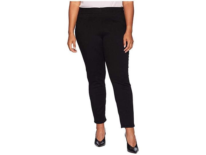 Nydj Plus Size Plus Size Pull-on Skinny Ankle In Black (black) Women's Jeans