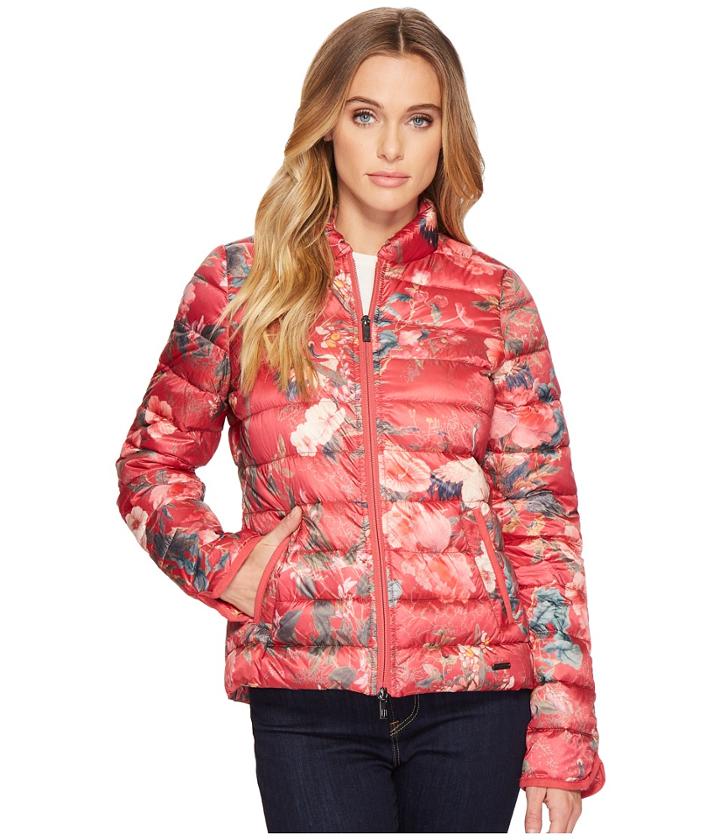 Ilse Jacobsen Printed Puffer Coat (warm Pink) Women's Coat