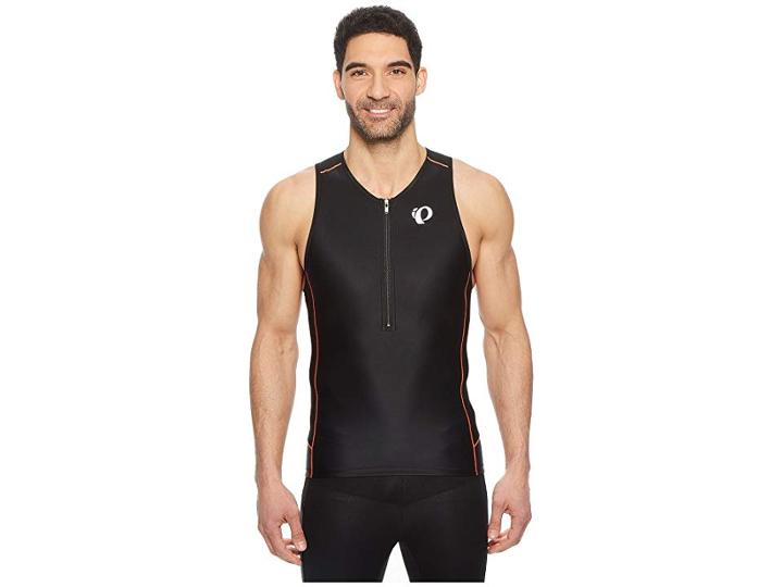 Pearl Izumi Elite Pursuit Tri Singlet (black/fiery Coral) Men's Clothing