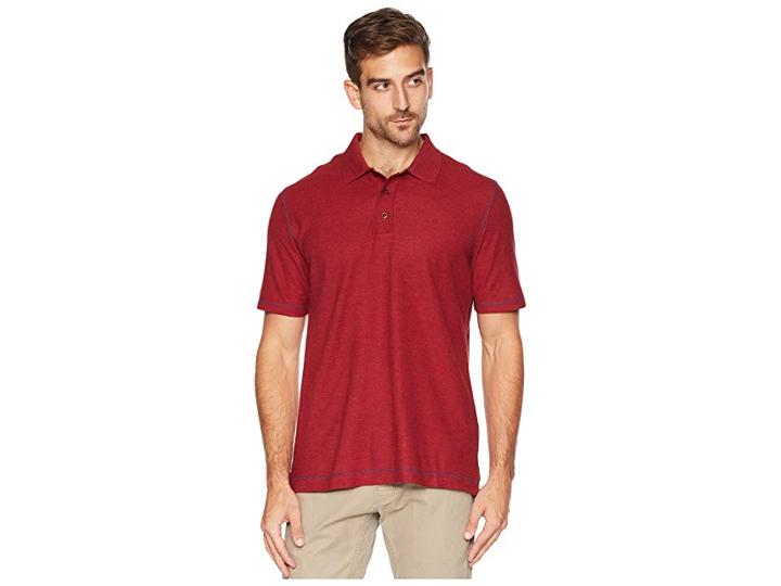 Robert Graham Messenger Polo (dark Red) Men's Short Sleeve Pullover