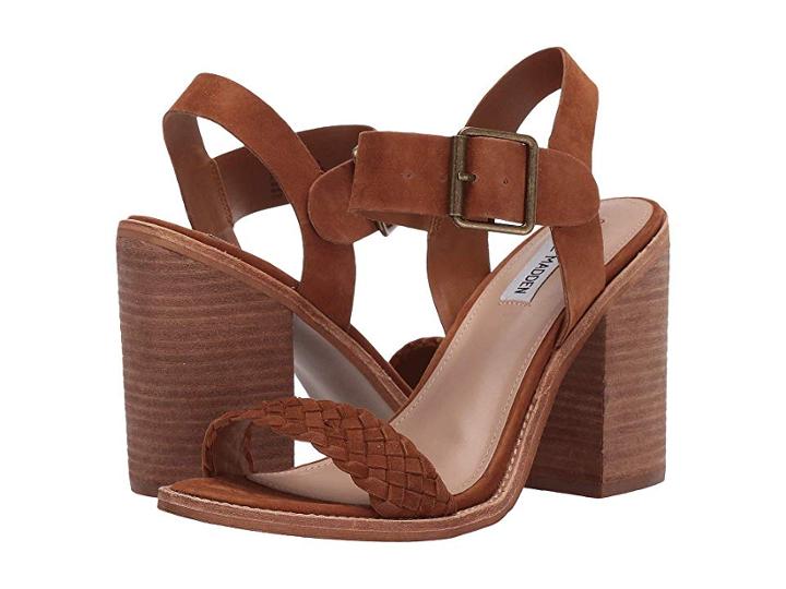 Steve Madden Cadence Heeled Sandal (chestnut Suede) High Heels