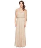 Adrianna Papell Petite Long Beaded Blouson Slip Dress (champ/gold) Women's Dress