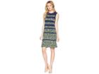 Michael Michael Kors Paisley Paneled Sleeveless Dress (true Navy/green Apple Multi) Women's Dress