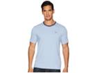 Brixton Potrero Iii Short Sleeve Print Shirt (heather Blue/washed Navy) Men's Short Sleeve Button Up