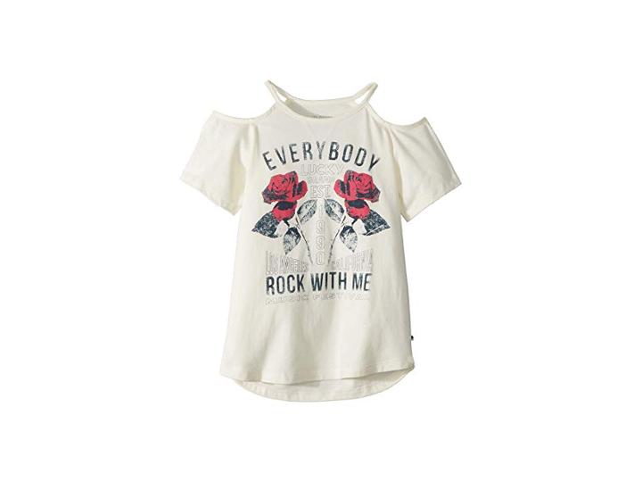 Lucky Brand Kids Kodiak Tee (big Kids) (whisper White) Girl's T Shirt