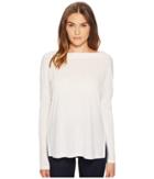 Vince Off The Shoulder Top (optic White) Women's Long Sleeve Pullover