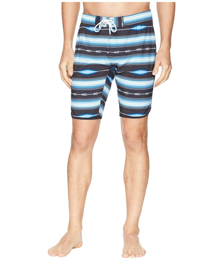 2(x)ist Jogger Slim Boardshorts (fiesta Stripe Black) Men's Swimwear