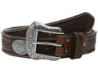 M&f Western Large Oval Concho Embossed Belt (brown) Men's Belts