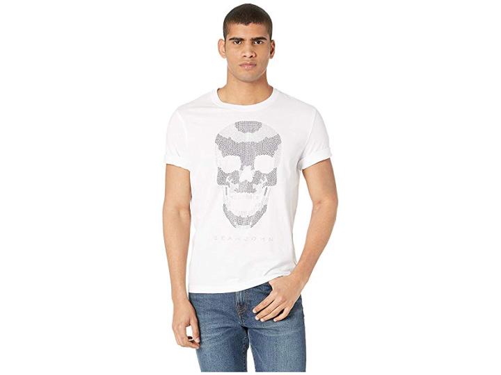 Sean John Studded Skull (bright White) Men's Clothing