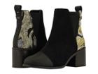 Toms Esme (black Suede/floral Metallic Jaquard Mix) Women's Boots