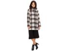Kenneth Cole New York Novelty Plaid Wool Coat (cream) Women's Coat