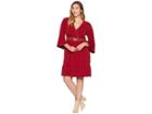 Michael Michael Kors Plus Size Hardware Deep Vee Dress (maroon) Women's Dress