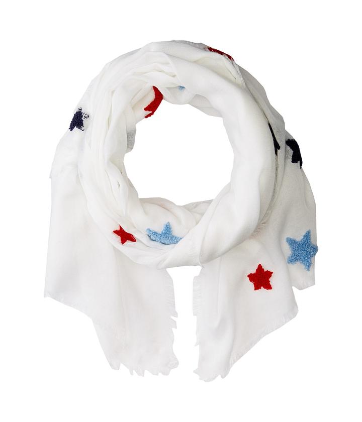 Michael Stars Textured Star Scarf (white) Scarves