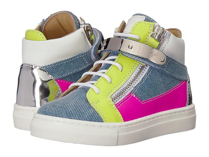 Giuseppe Zanotti Kids Ares Denim Sneaker (toddler) (denim) Kid's Shoes