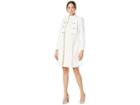 Tahari By Asl Crepe Military Style Topper (ivory White) Women's Jacket