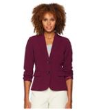 Tahari By Asl Bi-stretch Two-button Jacket (cabernet) Women's Coat