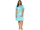 Extra Fresh By Fresh Produce Plus Size Fresh Blossom Sadie Dress (luna Turquoise) Women's Dress