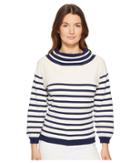 Fuzzi Stripe Sweater (panna) Women's Sweater