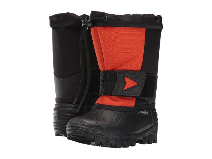 Tundra Boots Kids Artic Drift (toddler/little Kid) (black/orange) Kids Shoes